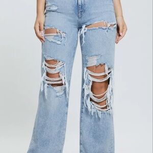 Guess 90s high rise distressed jeans